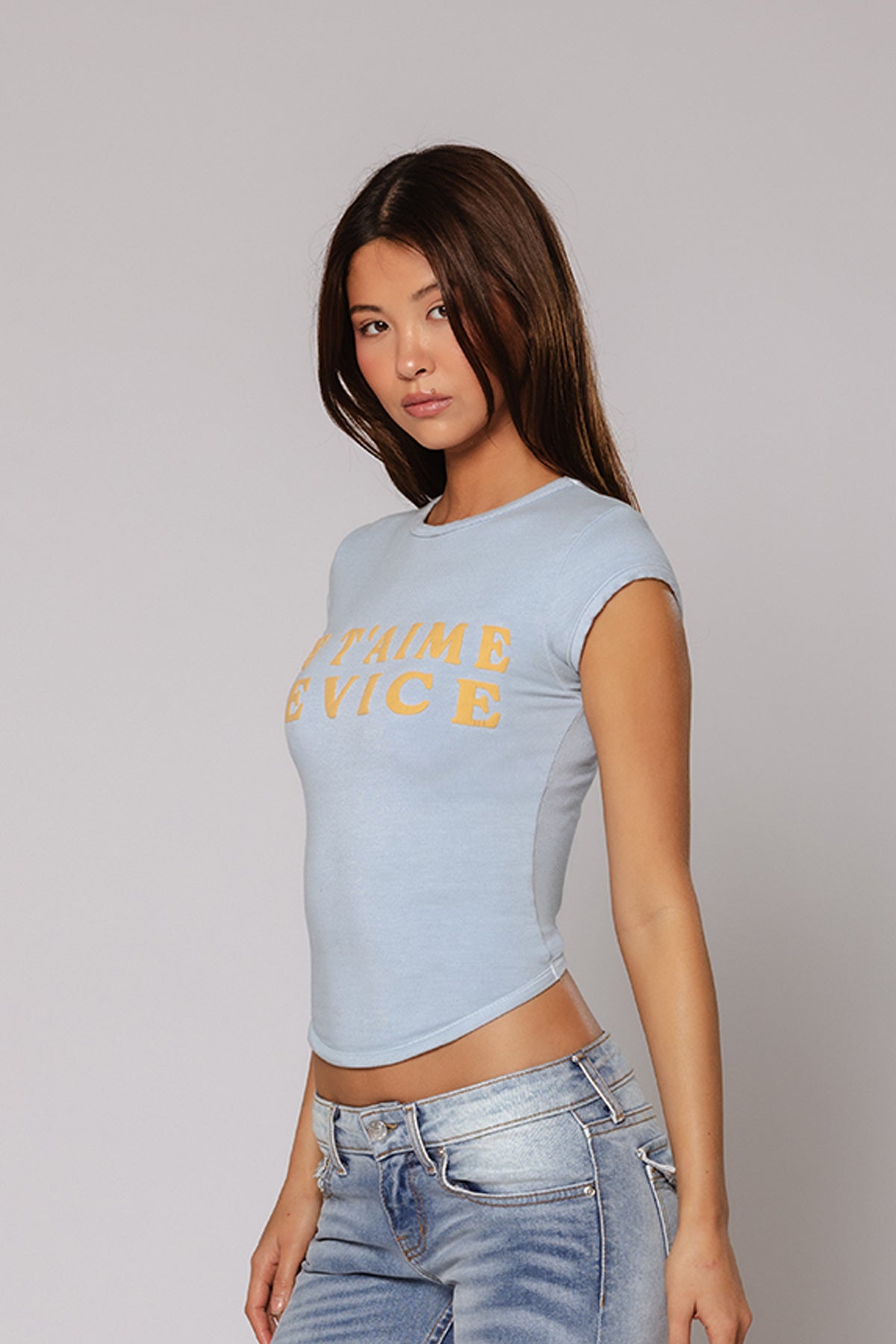 JE T'AIME TEE / BLUE STEEL